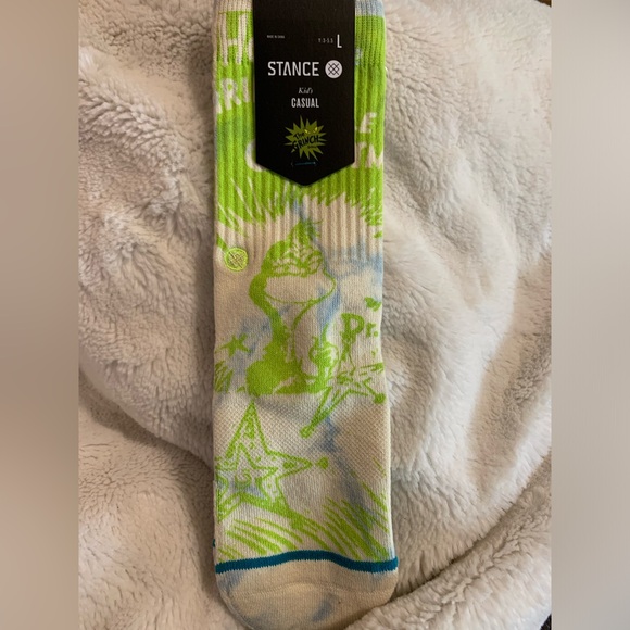 - The Grinch kids stance crew socks nwt large 3-5.5 nwt - Picture 1 of 6